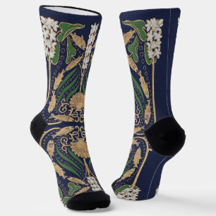 Art Nouveau Sea Shore Socks