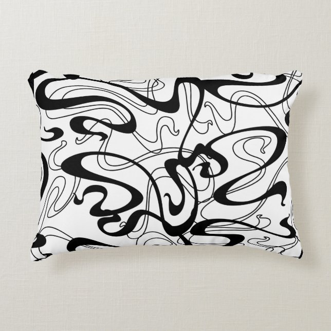 Art Nouveau seamless pattern. Curl texture in vint Accent Pillow (Front)