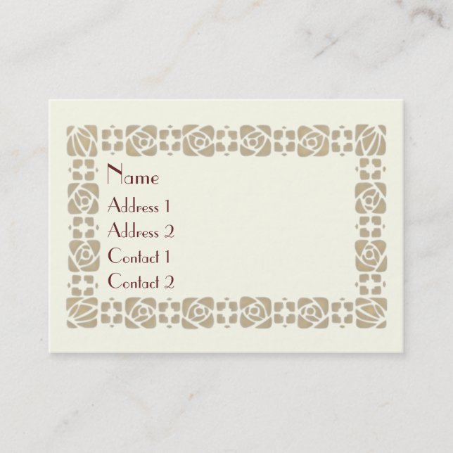 Art Nouveau Season's Greetings Business Card (Front)