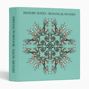 Art Nouveau Serpents Mandala - Dark Acaddemia Teal Binder