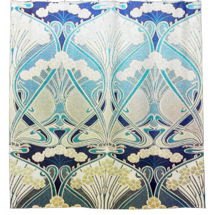 Art nouveau, silver,green,beige,nature