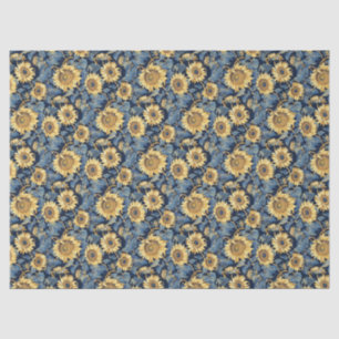  Art Nouveau Small Sunflowers  – 10lb, 17"x23" Tissue Paper