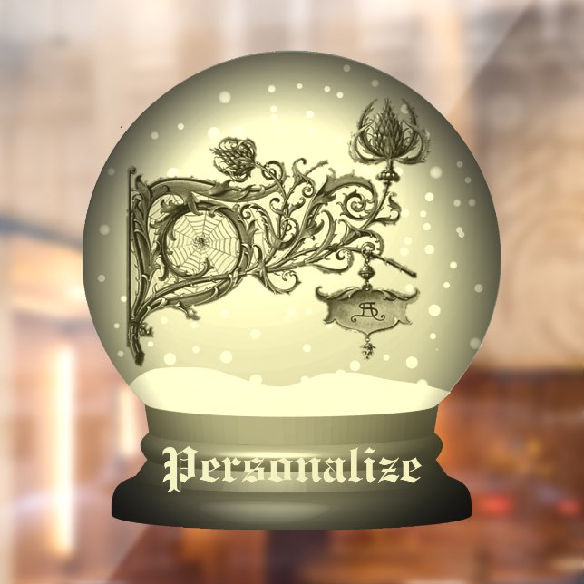 Art nouveau snow globe  window cling (Sheet 2)