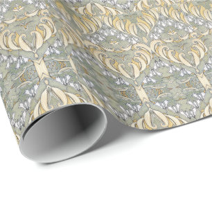 Art Nouveau Solomon's seal flower pattern Wrapping Paper