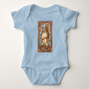 Art Nouveau Squirrel - funny squirrel lover Baby Bodysuit
