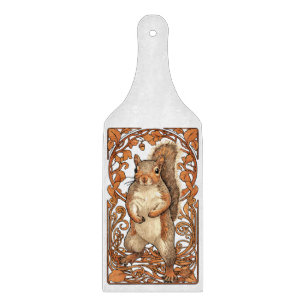 Art Nouveau Squirrel - funny squirrel lover Cutting Board