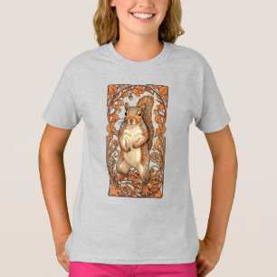 Art Nouveau Squirrel - funny squirrel lover T-Shirt