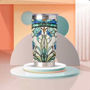 Art Nouveau Stained Glass Look Insulated Tumbler