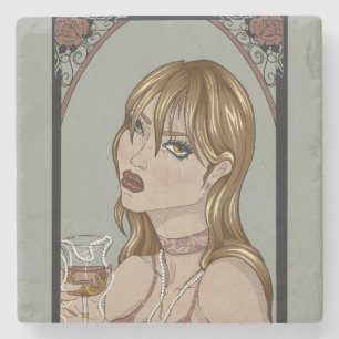 Art Nouveau Stone Coaster