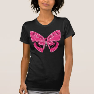 Art Nouveau Style Butterfly Hot Pink T-Shirt