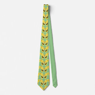 Art Nouveau Style Butterfly Yellow Tie