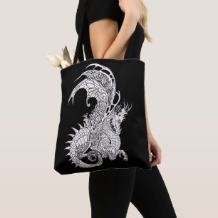 Art Nouveau Style Dragon Tote Bag
