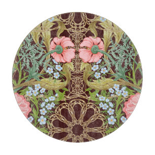 Art Nouveau Style Floral: Coloured Vintage Pattern Cutting Board
