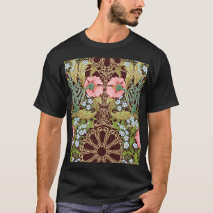 Art Nouveau Style Floral: Coloured Vintage Pattern T-Shirt