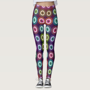 Art Nouveau Styles Mystical OEil Motif Leggings