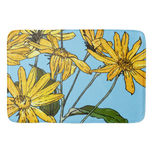 Art Nouveau Sunflowers Bath Mat