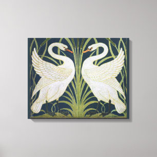 Art Nouveau Swans Pattern: Walter Crane Swan Print
