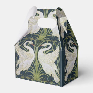 Art Nouveau Swans Pattern: Walter Crane Swan Print Favor Box