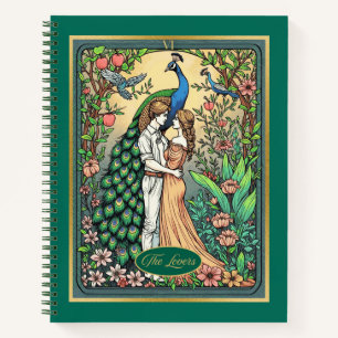 Art Nouveau Tarot Card, The Lovers Journal 