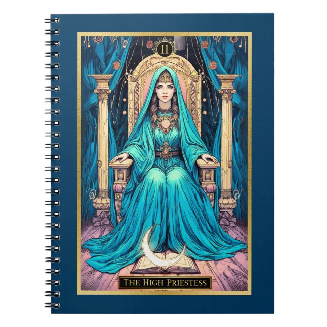 Art Nouveau Tarot, the High Priestess Notebook (Front)