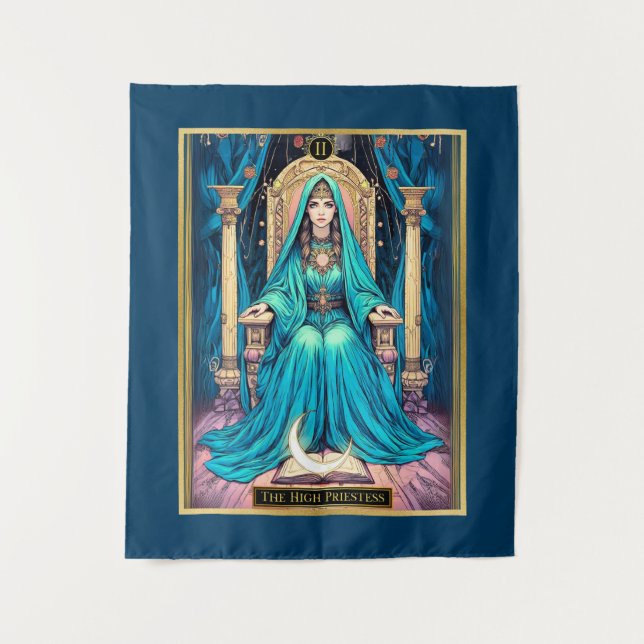 Art Nouveau Tarot, the High Priestess Tapestry (Front)