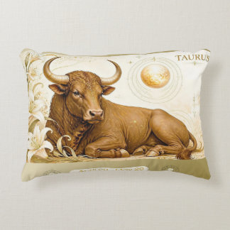 Art Nouveau Taurus Decorative Throw Pillow