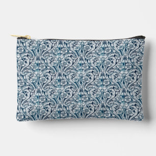Art Nouveau Teal Floral Accessory Pouch