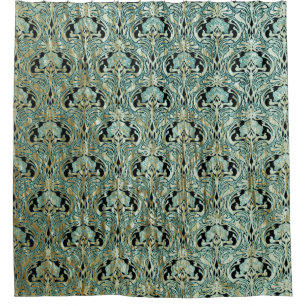 Art nouveau, teal,gold,pattern,belle époque,chic,e