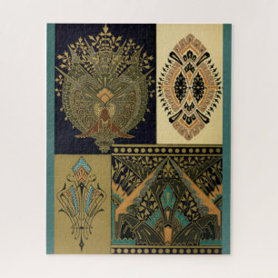 Art nouveau textile pattern Christopher dresser Jigsaw Puzzle