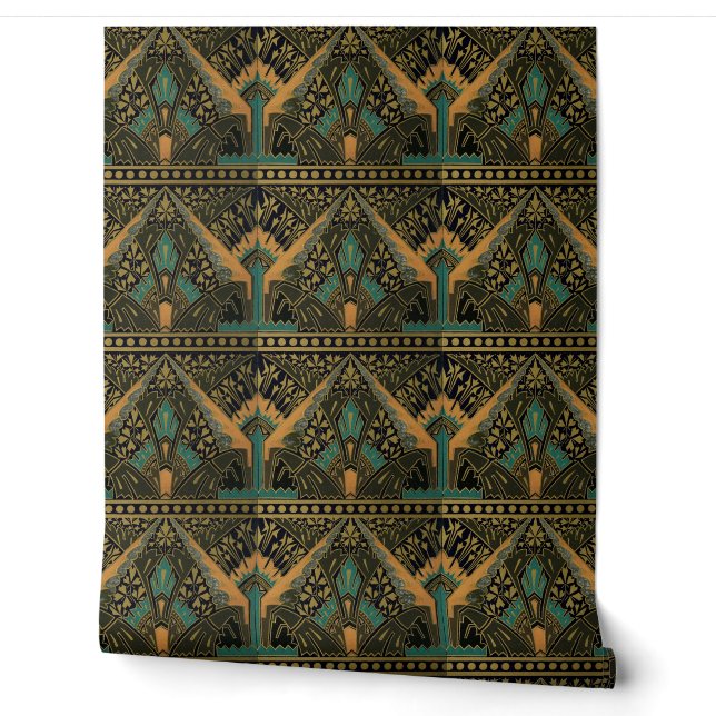 Art nouveau textile pattern Christopher dresser  Wallpaper (Unrolling)