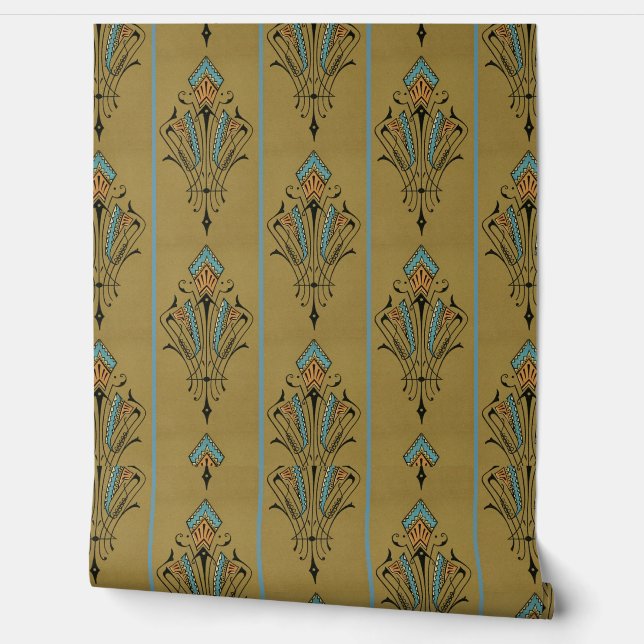 Art nouveau textile pattern Christopher dresser  Wallpaper (Unrolling)