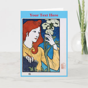  Art Nouveau Thank You Card