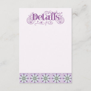 Art Nouveau Thistle Wheel Lilac Horizontal Enclosure Card