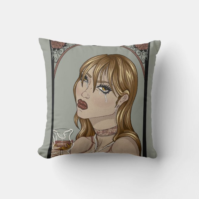 Art nouveau throw pillow (Front)