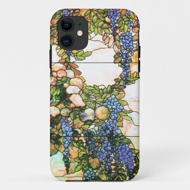 Art Nouveau Tiffany Stained Glass Flowers Case-Mate iPhone Case (Back)