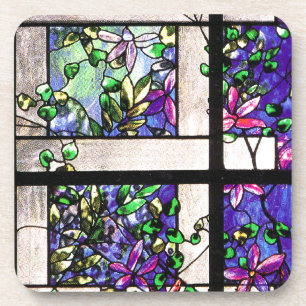 Art Nouveau Tiffany Stained Glass Nature Coaster