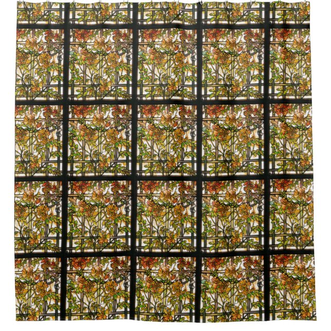 Art Nouveau Tiffany Stained Glass Trumpet Flowers (Front)