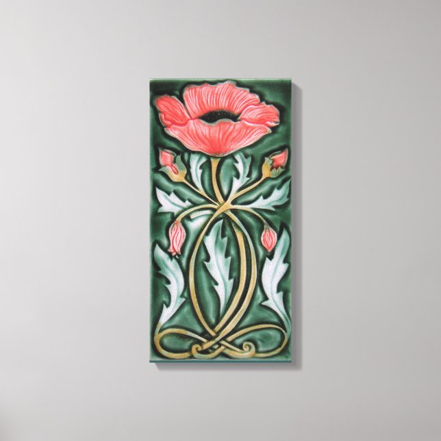 Art Nouveau Tile Canvas Print (Front)