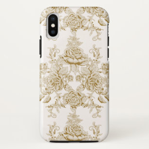 Art nouveau,Toile,floral,pattern,beige,chic,elegan Case-Mate iPhone Case