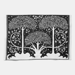 Art Nouveau Tree Beardsley Pattern Kitchen Towel