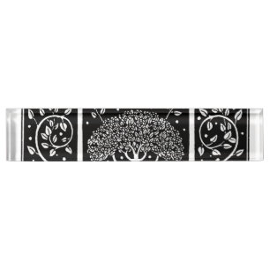 Art Nouveau Tree Beardsley Pattern Nameplate