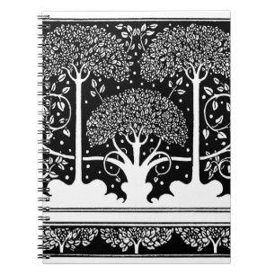 Art Nouveau Tree Beardsley Pattern Notebook