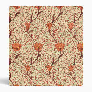 Art Nouveau Tulip Damask, Coral and Beige Binder