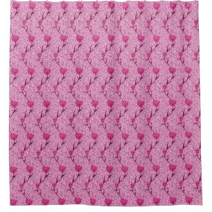 Art Nouveau Tulip Damask, Wine & Fuchsia Pink