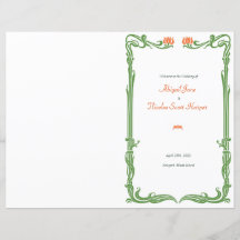 Art Nouveau Tulips Wedding Program