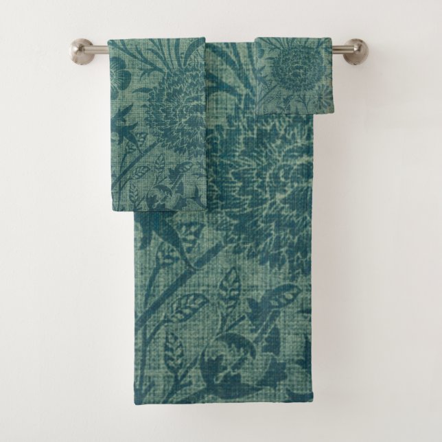 art Nouveau, turquoise, style William Morris, flor (En situation)