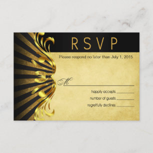 Art Nouveau Vegas RSVP   noir or