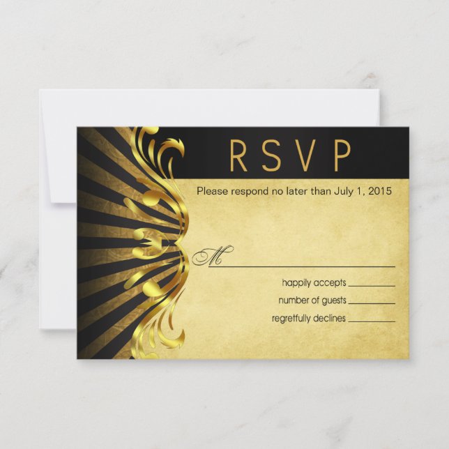 Art Nouveau Vegas RSVP | noir or (Devant)