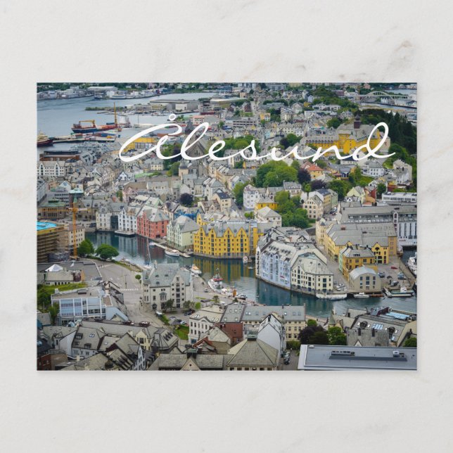 Art Nouveau ville Alesund, Norvège carte postale (Devant)