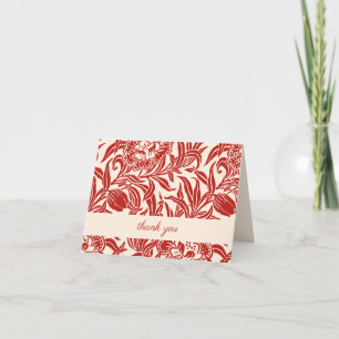 Art Nouveau Vintage Botanical Floral Pattern  Thank You Card